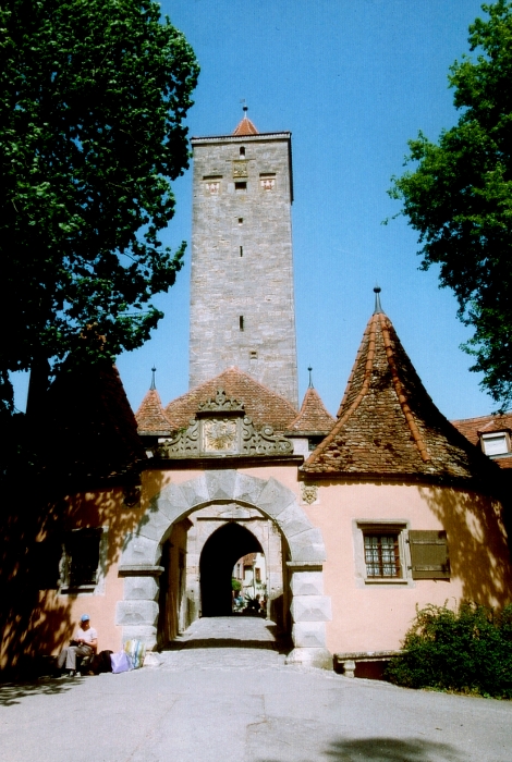 Rothenburg am Start des Radweg Liebliches Taubertal