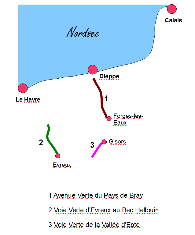 Karte Normandie