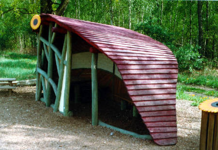 Schutzhütte am Fläming-Skate-Parcours