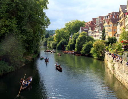 STocherkähne in Tübingen