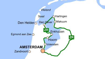 Karte Zuiderzeroute