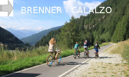 Radroute Brenner - Calalzo: hier auf dem Eisacktal-Radweg