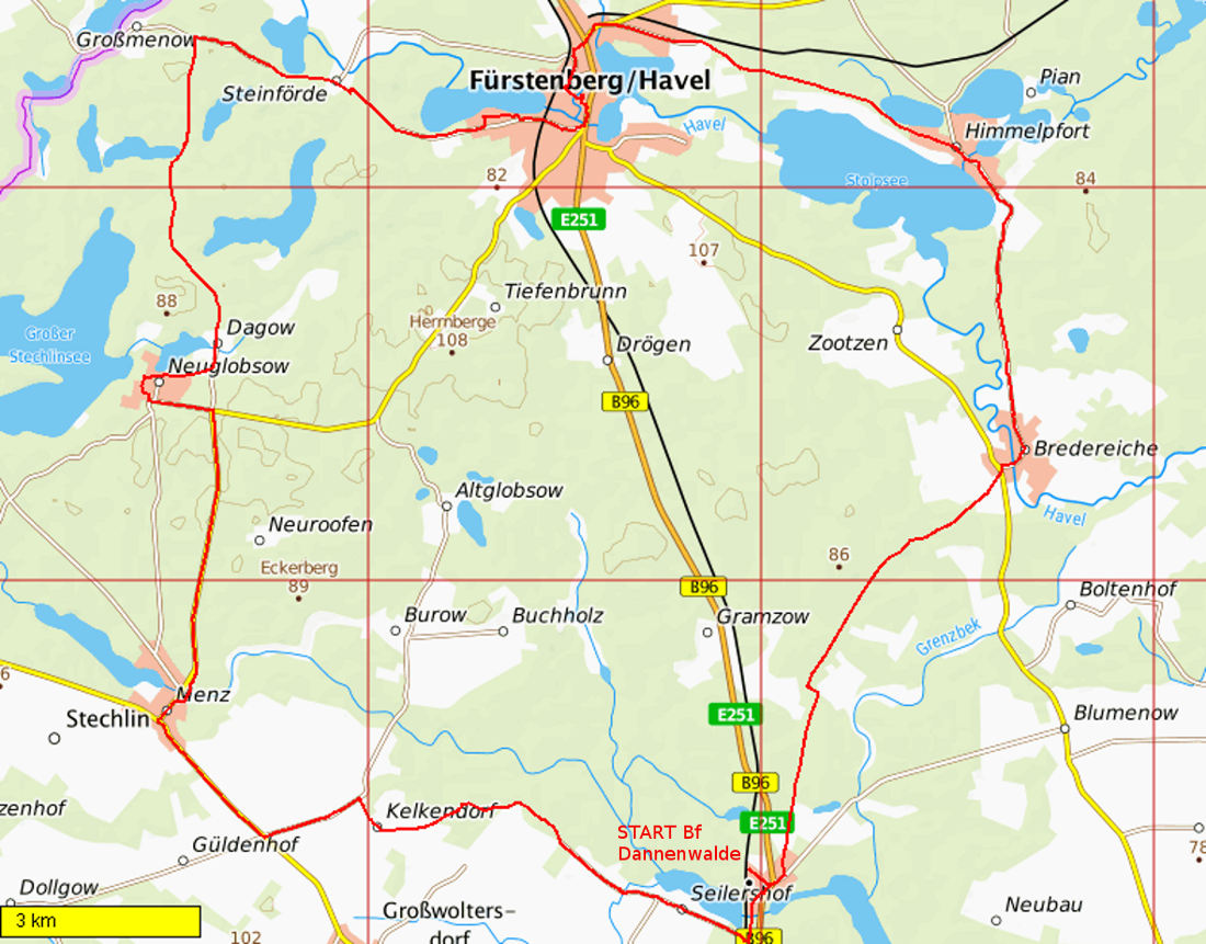 Donau-Radweg Karte Wien-Bratislava-Etappe 3