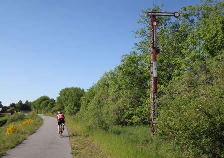 Signalmast auf dem Vennbahn-Radweg