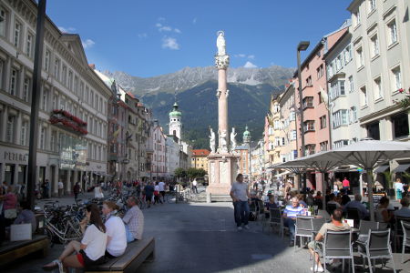 Am Ziel in Innsbruck
